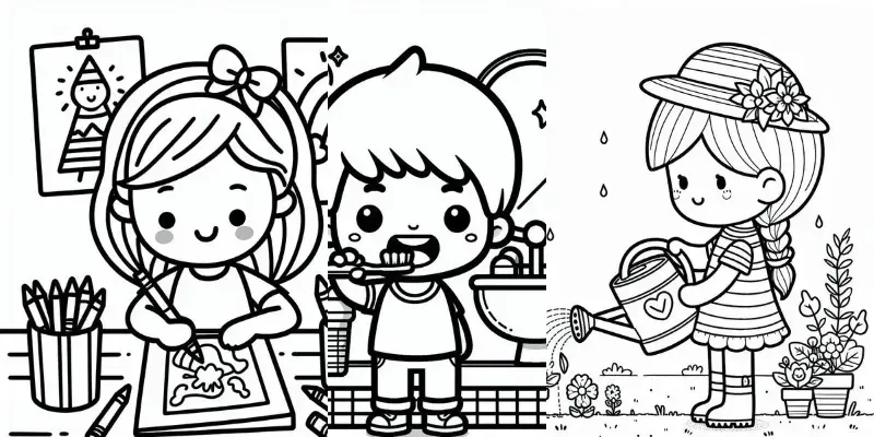 Childrens Educational Coloring Pages generated by undefined