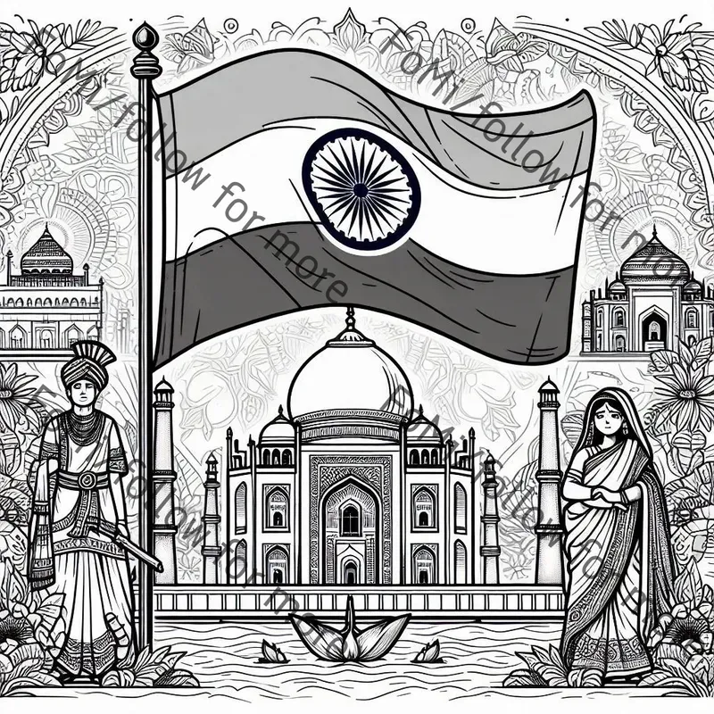 Flags And Culture Coloring Pages