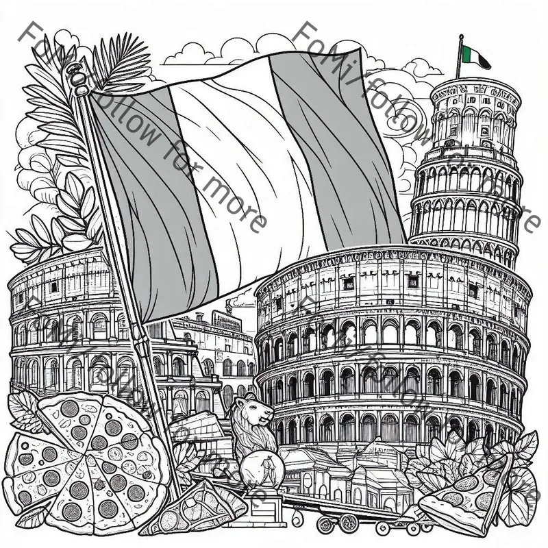 Flags And Culture Coloring Pages