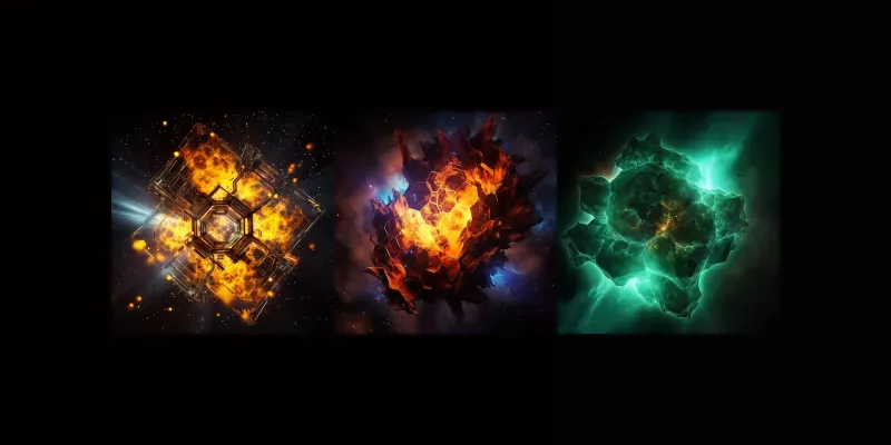Cyberpunk Patterns Of Exploding Nebulas generated by undefined