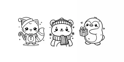 Bold And Easy Christmas Coloring Pages generated by dalle