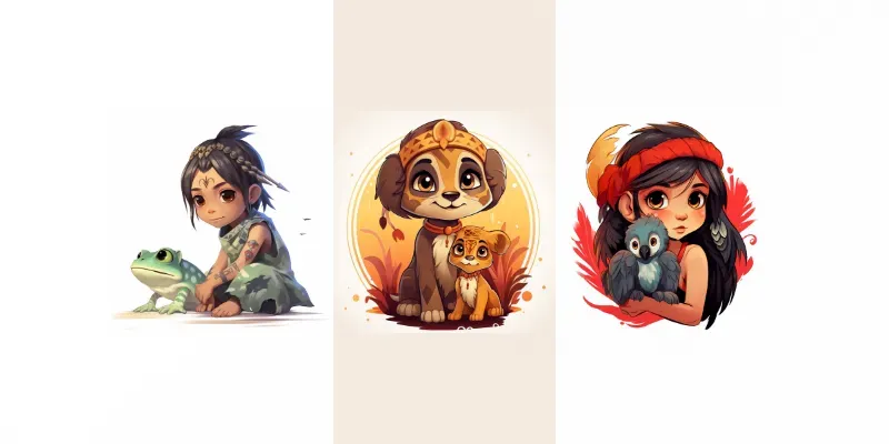 Native American Inspired Adorables Midjourney Prompt