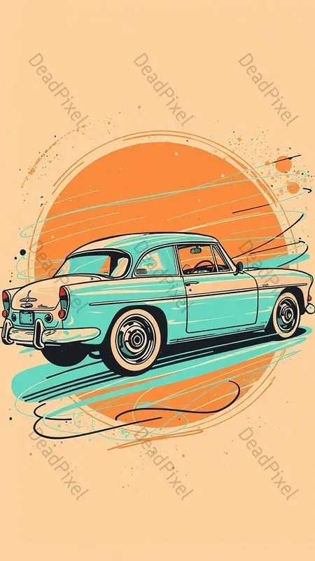 Vintage Whimsy Pop Art Pastel Scribbles