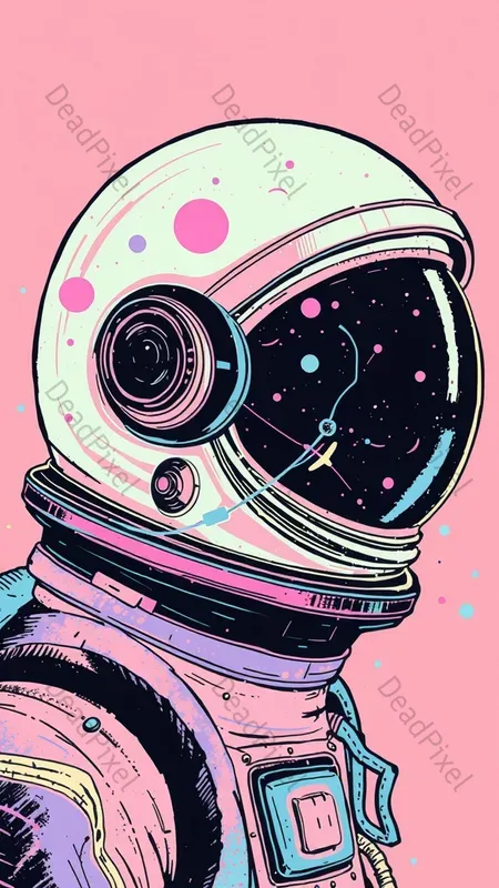 Vintage Whimsy Pop Art Pastel Scribbles