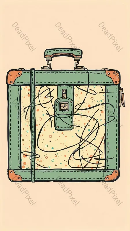 Vintage Whimsy Pop Art Pastel Scribbles