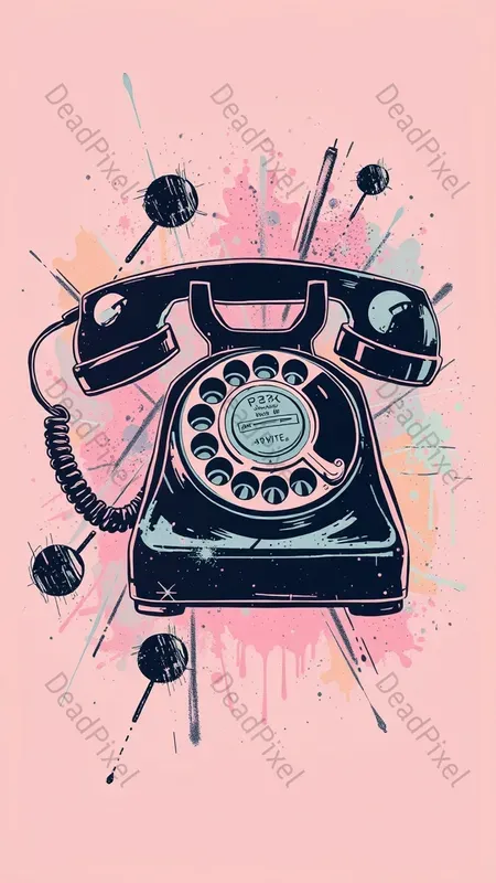 Vintage Whimsy Pop Art Pastel Scribbles