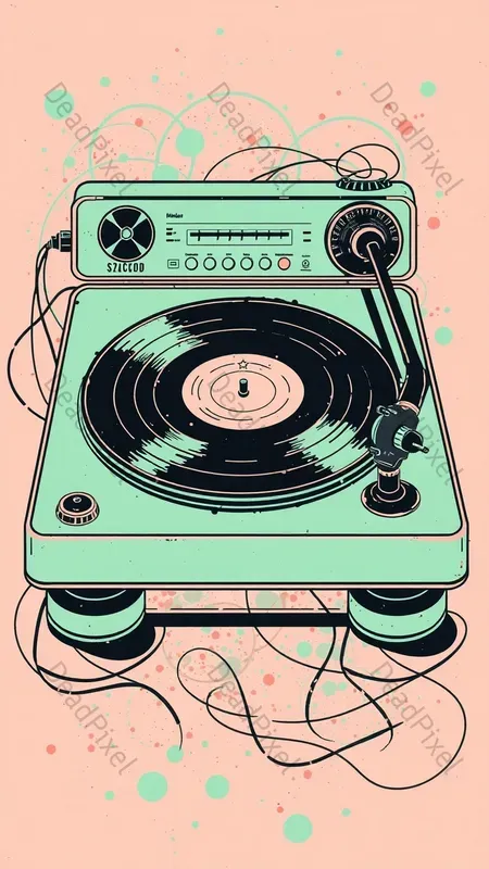 Vintage Whimsy Pop Art Pastel Scribbles