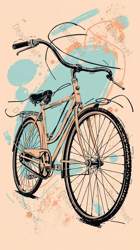 Vintage Whimsy Pop Art Pastel Scribbles
