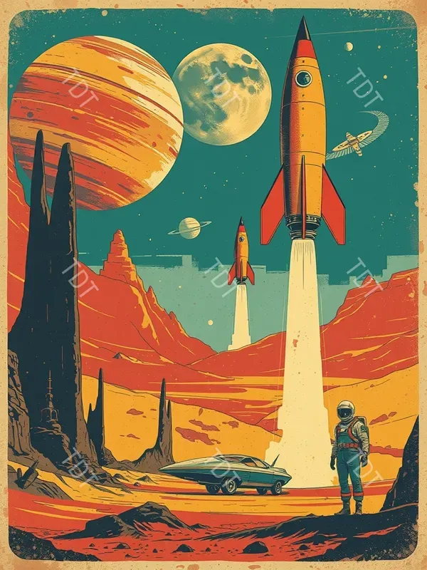 Vintage Scifi Book Cover Art
