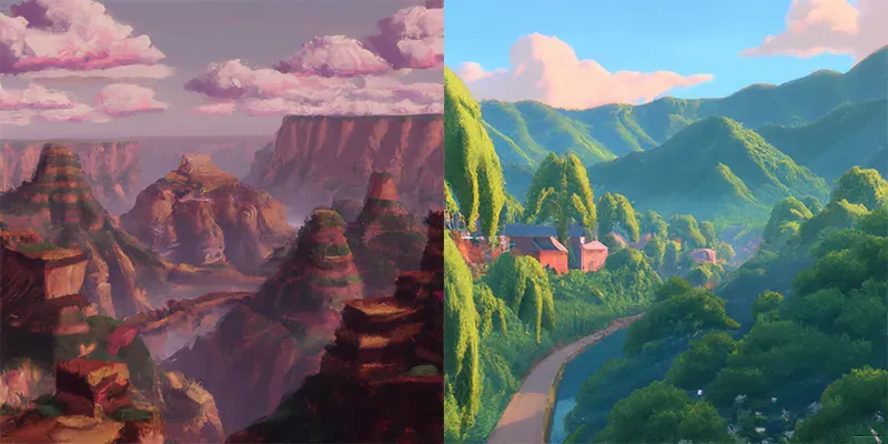 Colorful Landscapes generated by undefined