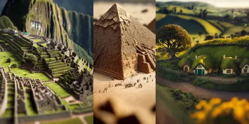 Miniature Photographies generated by midjourney