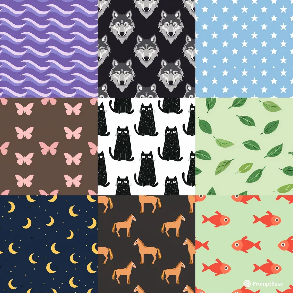 Simple And Cute Seamless Patterns