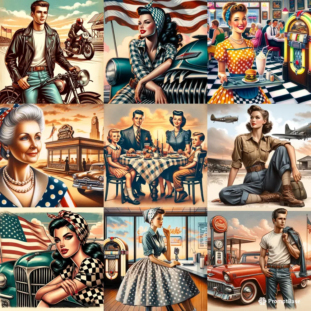 Hand Drawings 1950s Americanas