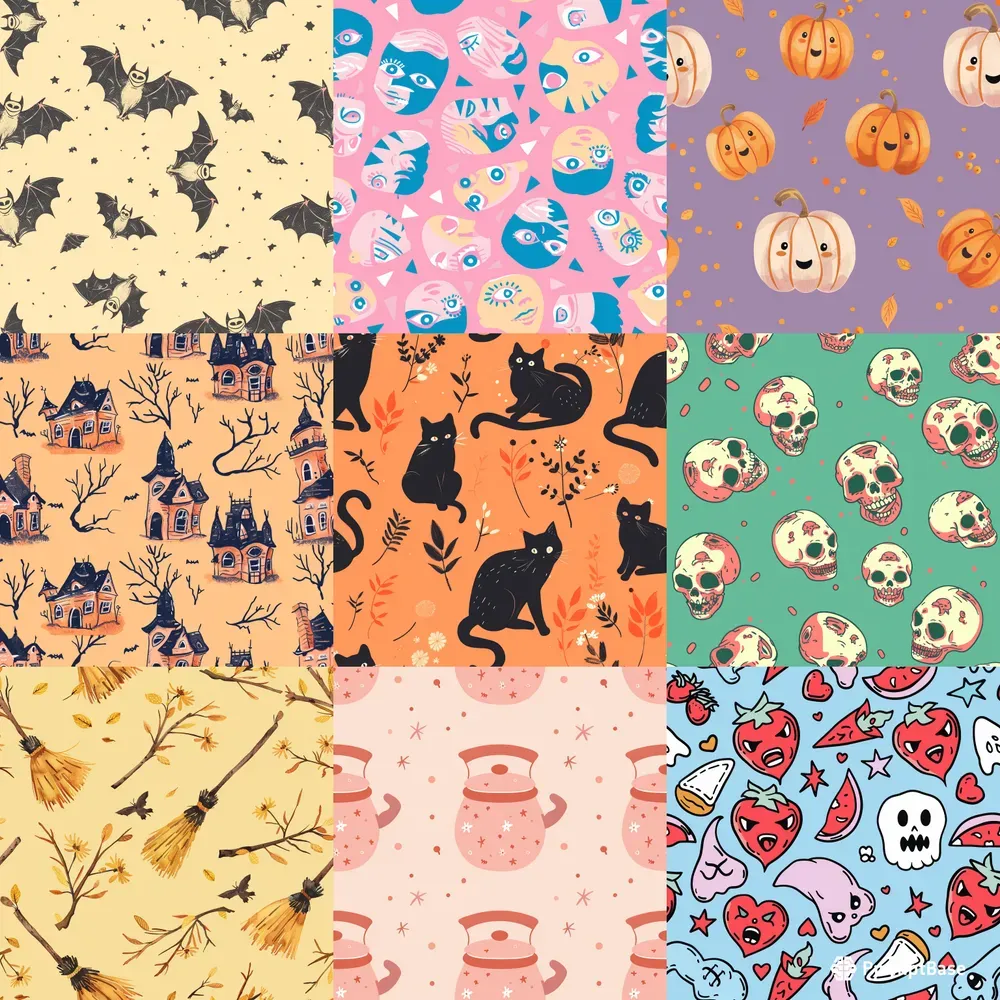 Halloween Seamless Patterns