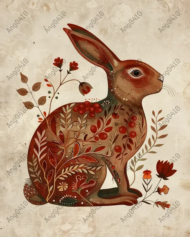 Scandinavian Folk Art Based On Animals