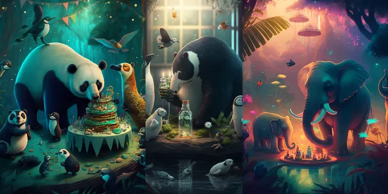 Animal Family Gatherings generated by undefined