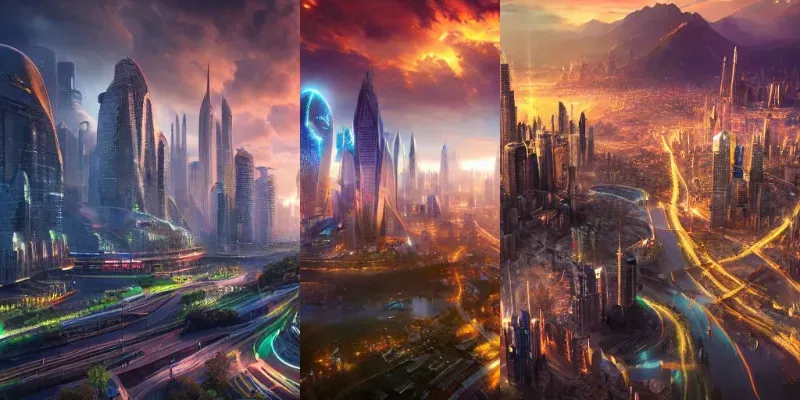 Futuristic Cityscapes generated by undefined