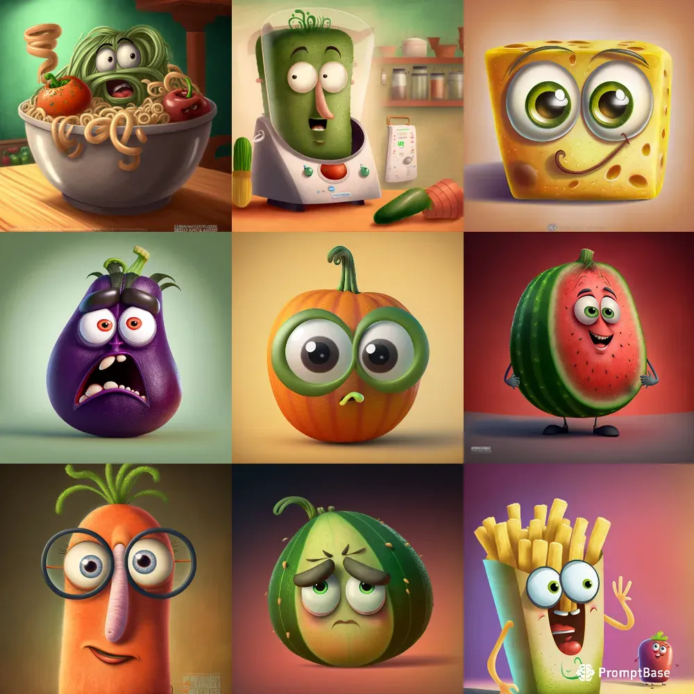 Animated Food Character