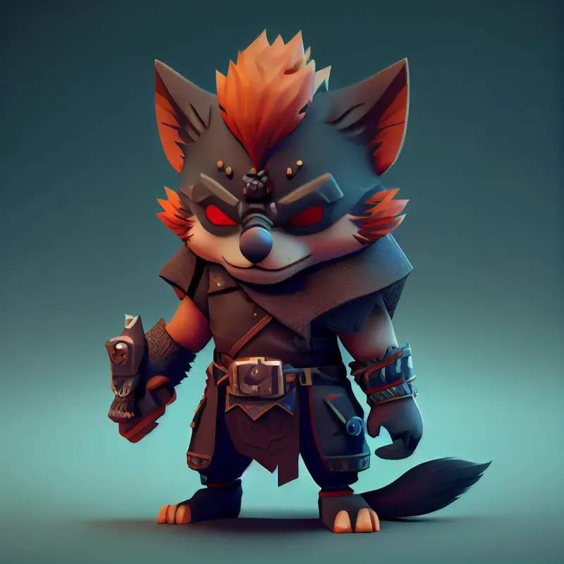 Enemy Characters In Chibi 3D Style