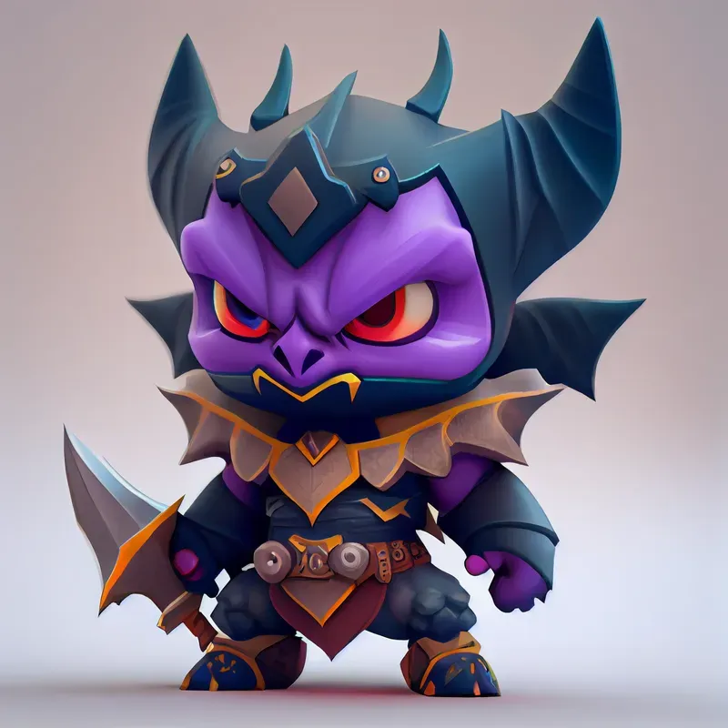 Enemy Characters In Chibi 3D Style