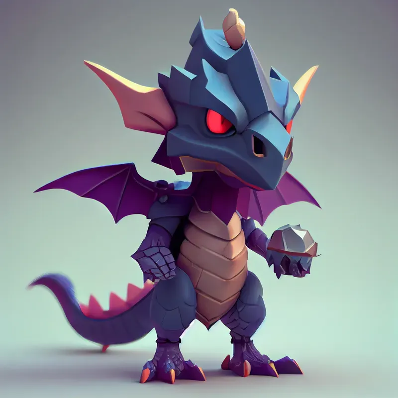 Enemy Characters In Chibi 3D Style