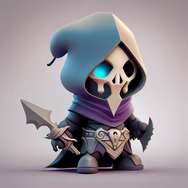 Enemy Characters In Chibi 3D Style