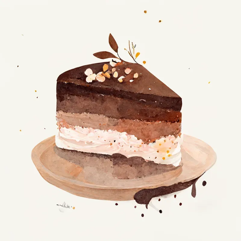 Watercolor Art Desserts