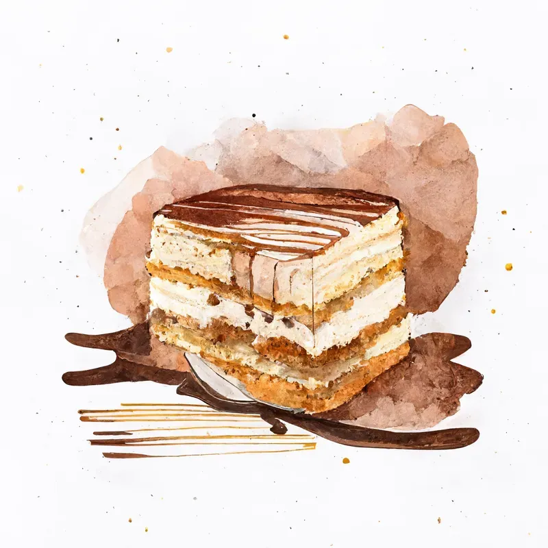 Watercolor Art Desserts