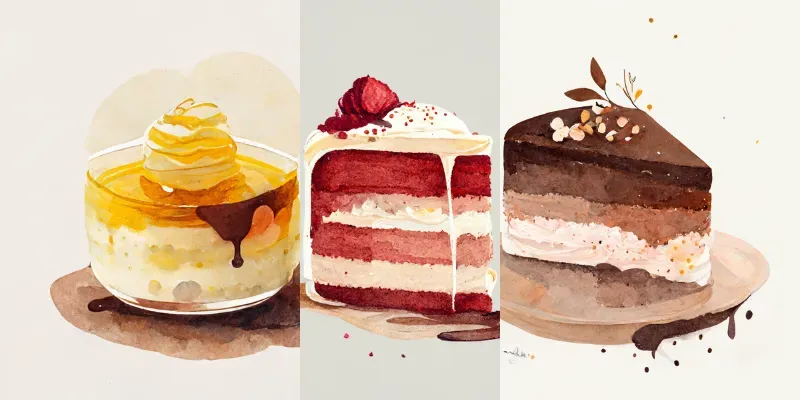 Watercolor Art Desserts generated by undefined
