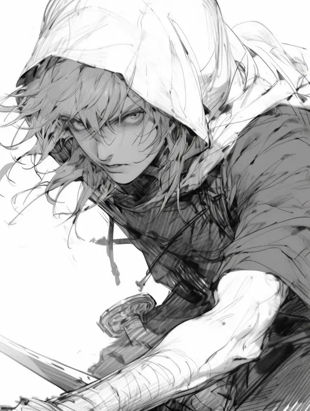 Cross Hatching Style Manga Pencil Art