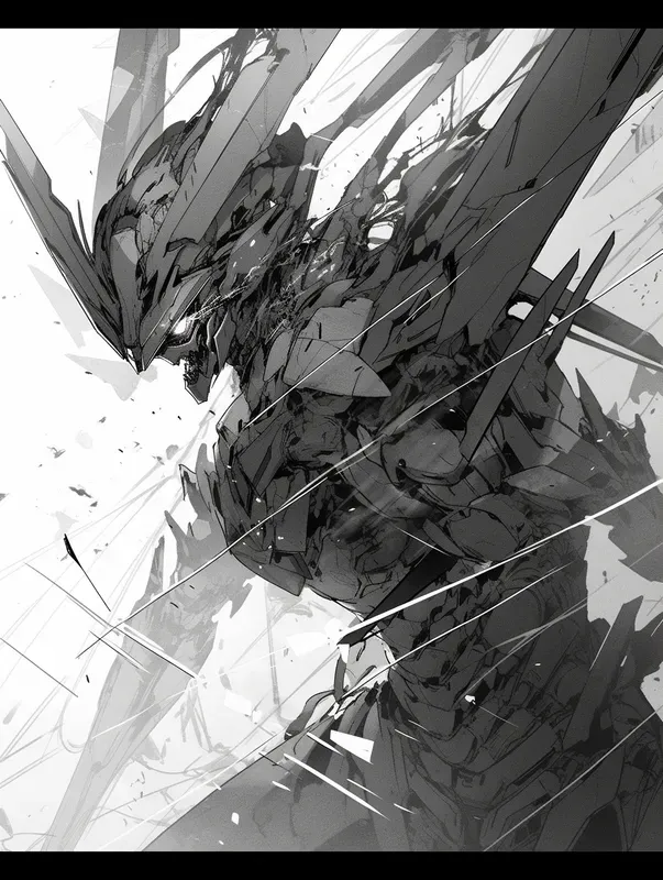 Cross Hatching Style Manga Pencil Art
