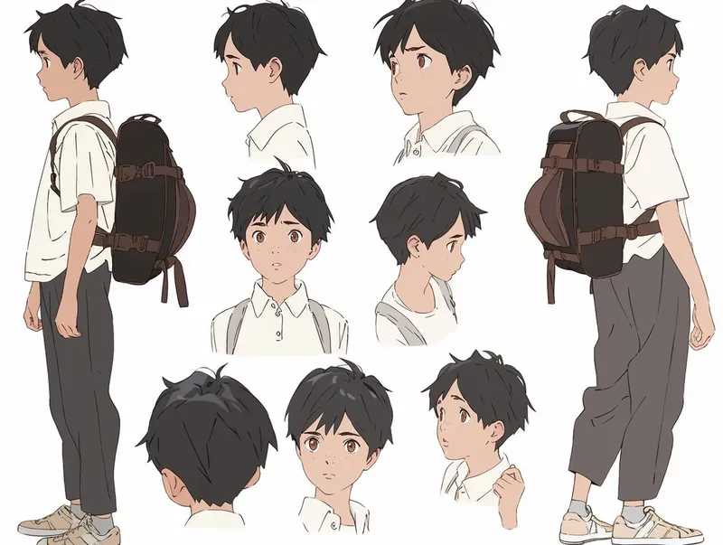 Makoto Shinkai Character Design Sheets