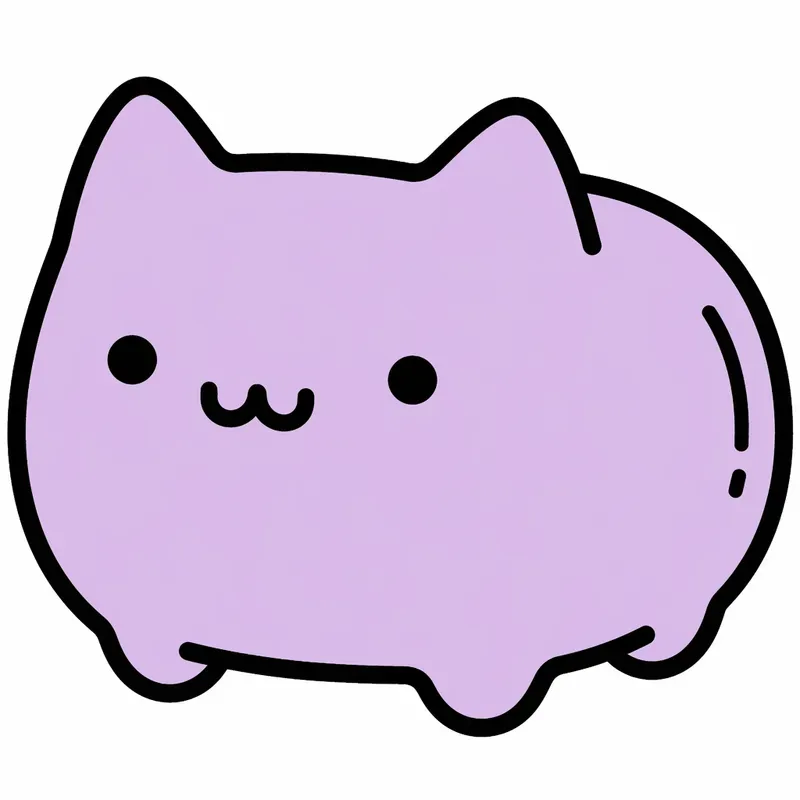 Cute Lineal Kawaii Animal Icon Stickers