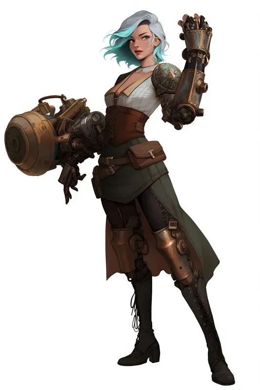 Steampunk Video Game Character Designs
