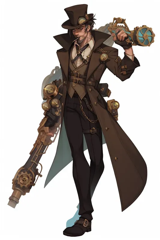 Steampunk Video Game Character Designs