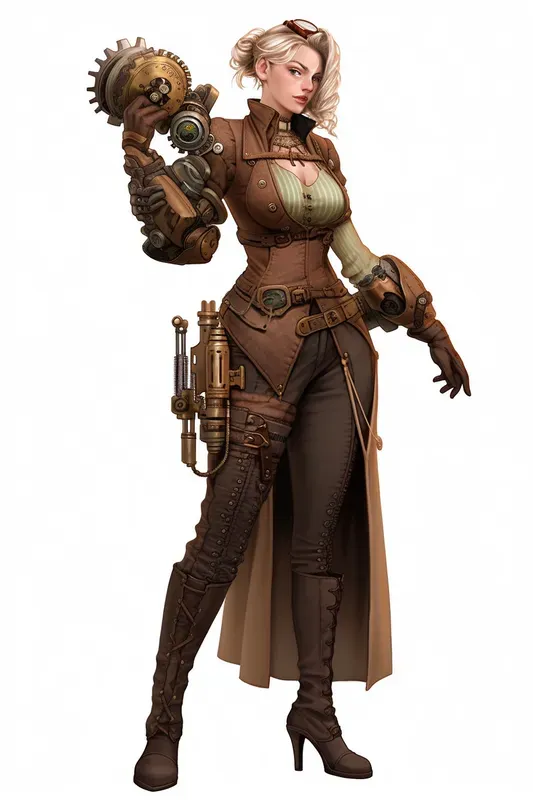 Steampunk Video Game Character Designs