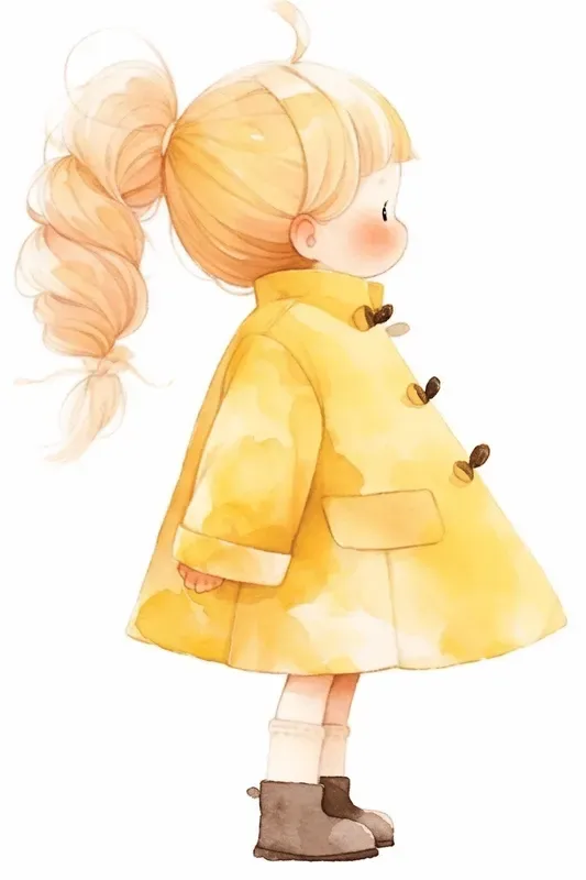 Elegant Watercolor Cartoon Characters
