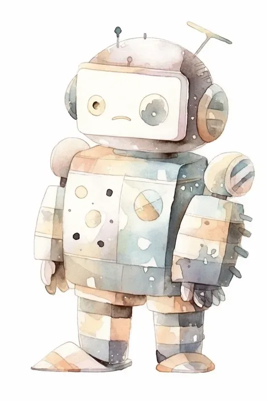 Elegant Watercolor Cartoon Characters