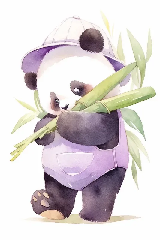 Elegant Watercolor Cartoon Characters