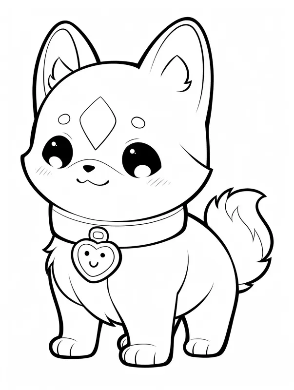 2D Cute Printable Coloring Pages For Kids