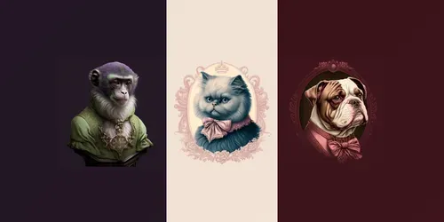 Regal Pet T-shirt Posters generated by midjourney