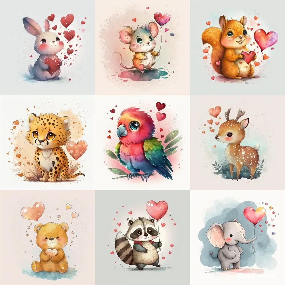 Valentines Animals