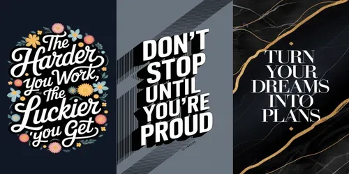 Motivational Quotes In Ideograms generated by ideogram