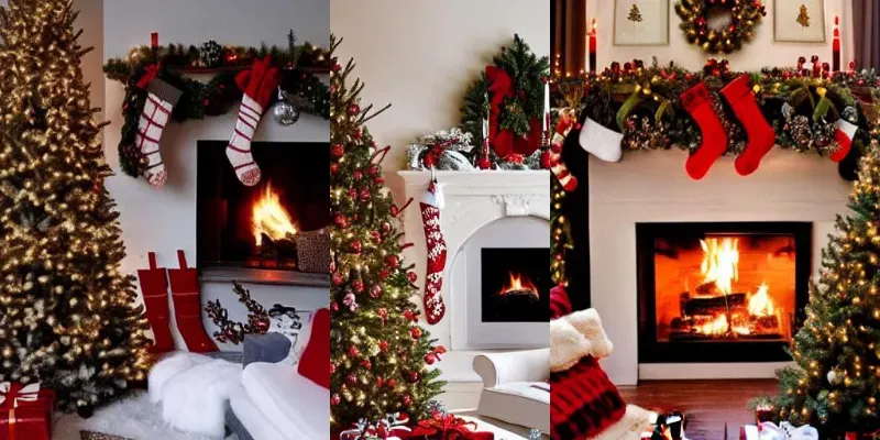 Cozy Room With A Christmas Tree generated by undefined