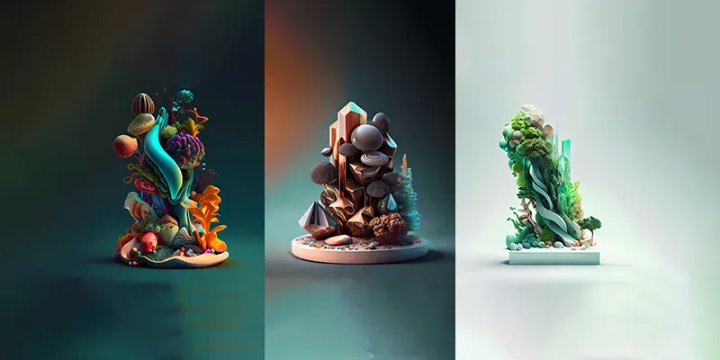 Contemporary Abstract Sculptures generated by undefined