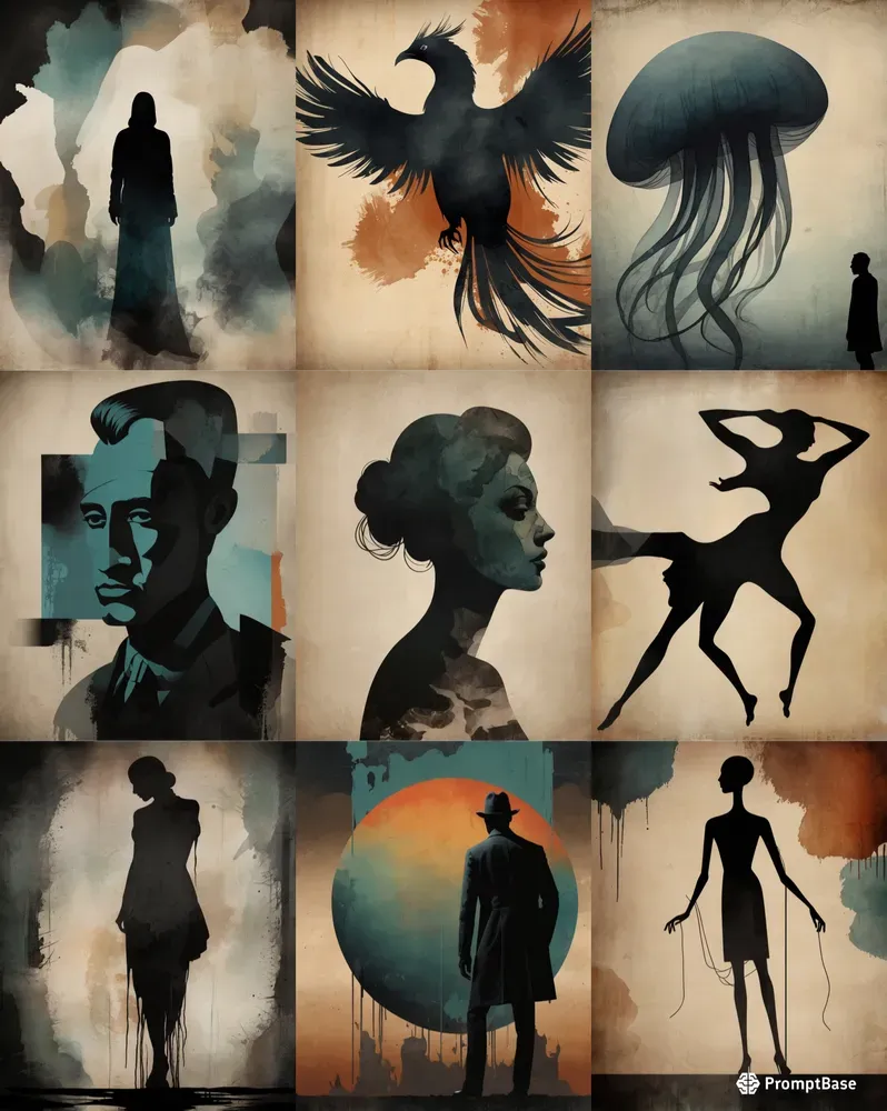 Silhouette Dreams Dark Surrealism