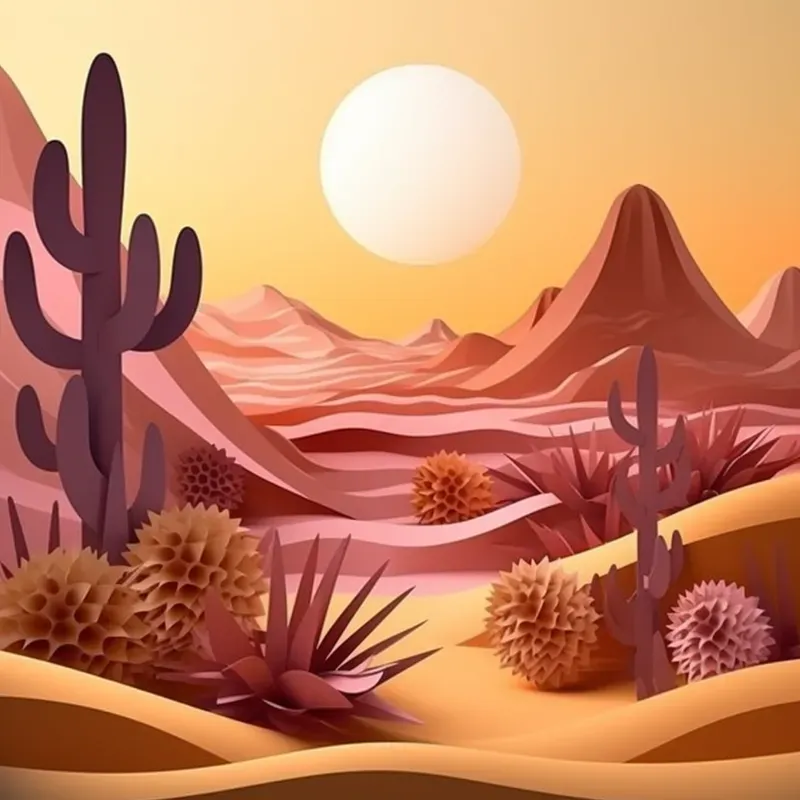 Kirigami Paper Cut Decors