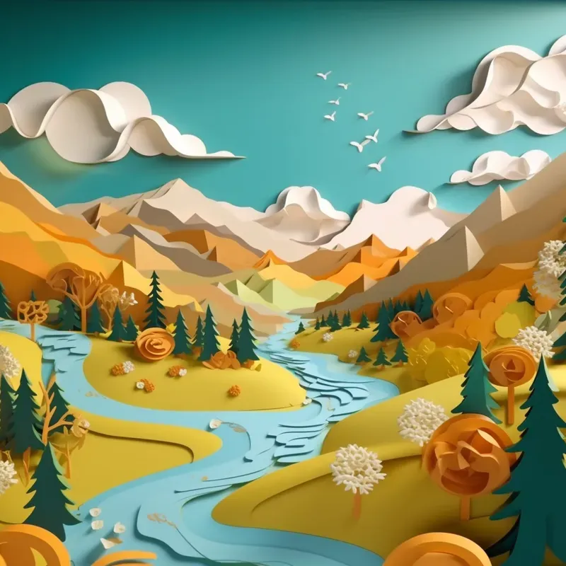 Kirigami Paper Cut Decors