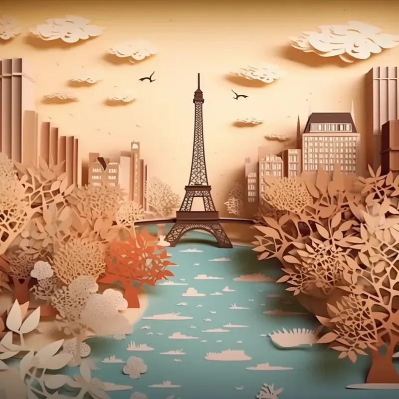 Kirigami Paper Cut Decors