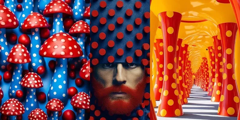 Tribute To Yayoi Kusama Art generated by undefined